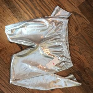 Silver Pink Chicken Leggings